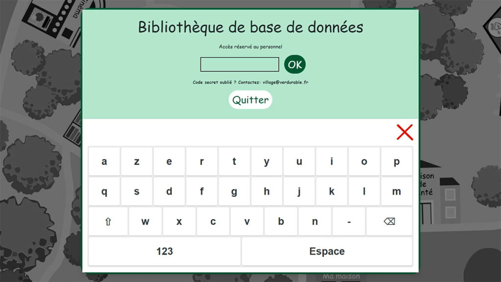 Interface à la bibliothèque de suivi.
